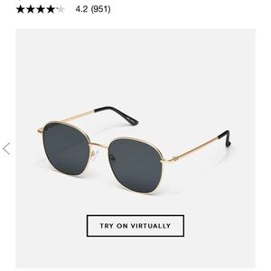 Quay Gold Frame Sunglasses